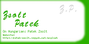 zsolt patek business card